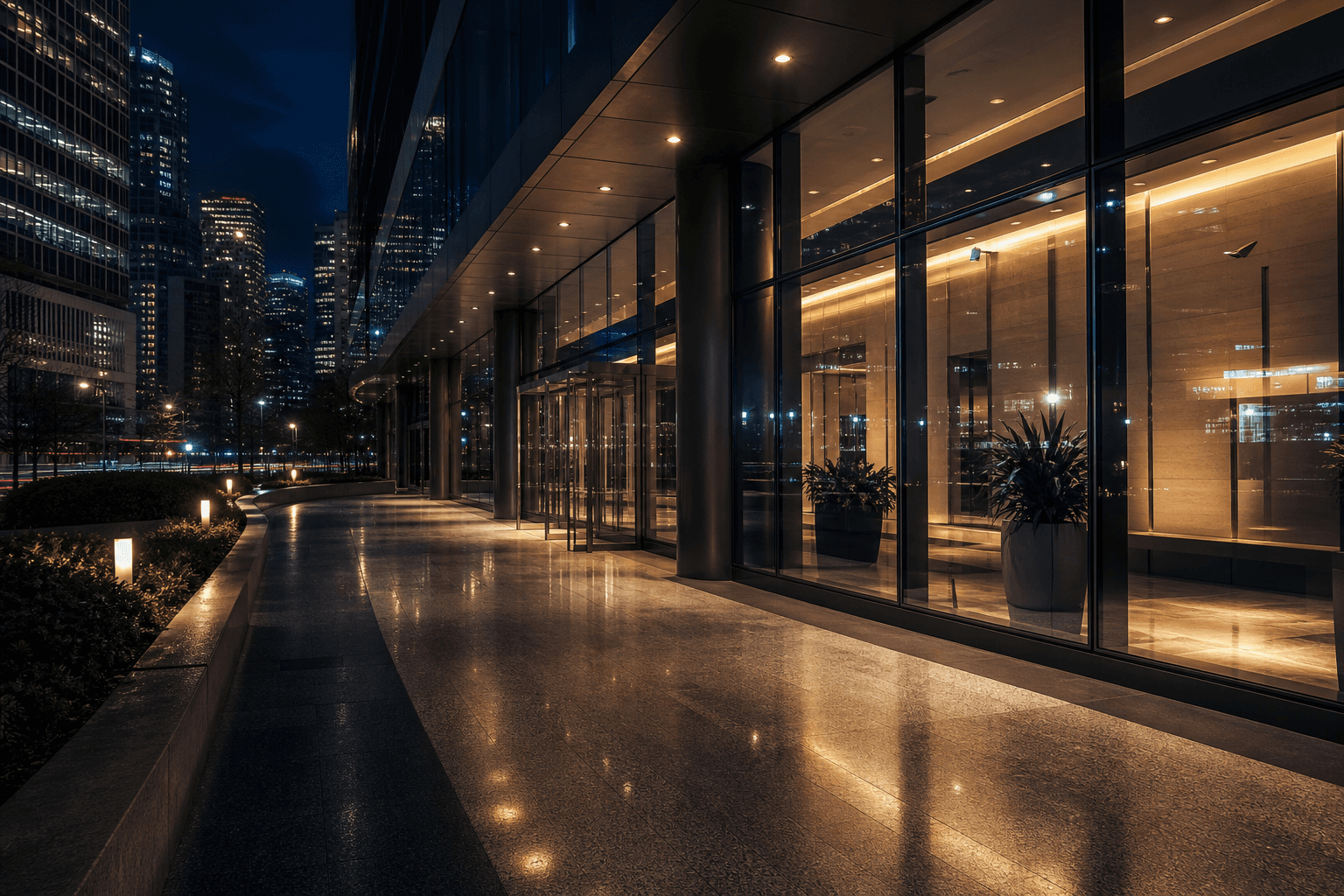 After-hours commercial cleaning route in Burnaby